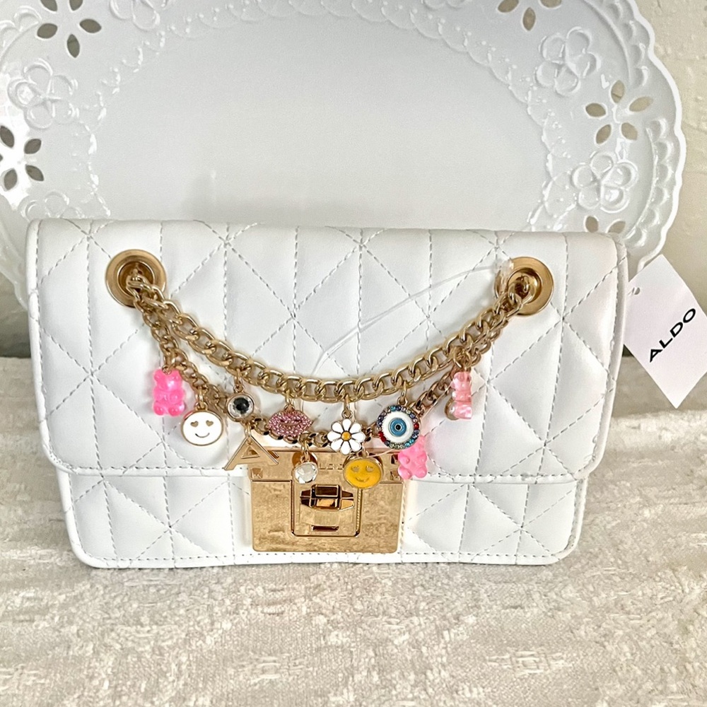 ALDO Radgal White Whimsical Design Crossbody